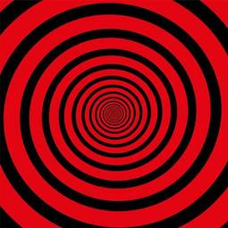 Plakat spirala mandala sztuka hipnoza halucynogen