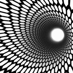 Plakat sztuka tunel spirala perspektywa