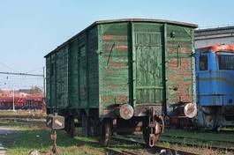Fotoroleta lokomotywa transport stary