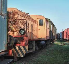 Fotoroleta europa stary wagon lokomotywa