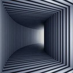 Plakat sztuka perspektywa tunel korytarz wzór