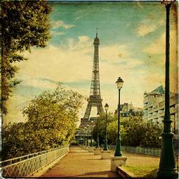 Obraz na płótnie vintage architektura francja wieża