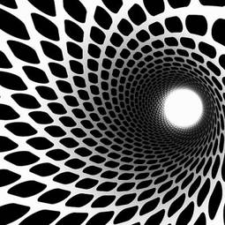 Plakat perspektywa tunel spirala sztuka
