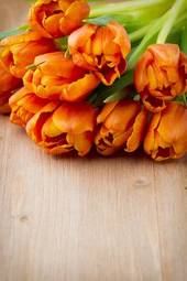 Plakat bukiet natura kwitnący wzór tulipan
