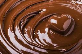 Naklejka serce miłość czekolada