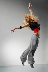 Naklejka tancerz ruch kobieta ćwiczenie