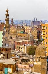 Plakat architektura piękny egipt miasto śródmieście