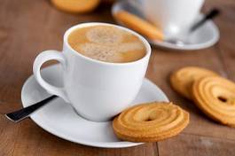 Fotoroleta świeży jedzenie cappucino kawa