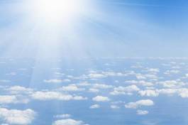 Plakat słońce piękny niebo samolot