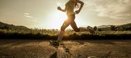 Plakat natura ćwiczenie jogging lato