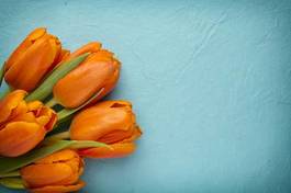 Plakat tulipan wzór kwitnący bukiet