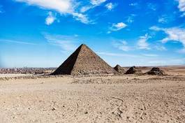 Plakat antyczny egipt pustynia piramida