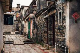 Naklejka uliczka w starym chińskim mieście