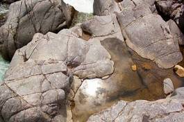 Plakat woda granit basen głaz opoka