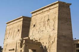 Plakat egipt architektura afryka antyczny świątynia