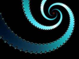 Plakat ruch loki sztuka spirala fraktal