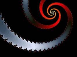 Plakat przystojny fraktal abstrakcja spirala sztuka