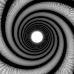 Plakat tunel perspektywa spirala sztuka kres