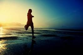 Naklejka jogging witalność kobieta