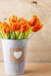 Plakat tulipan kwiat bukiet kwitnący