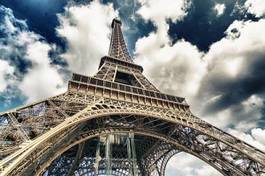 Plakat francja widok architektura wieża