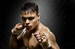 Plakat boks energiczny sztuki walki sport mężczyzna
