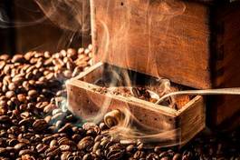 Obraz na płótnie kawa vintage młynek do kawy