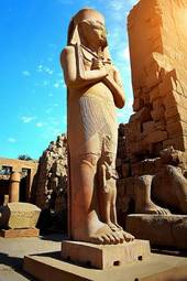 Plakat egipt słońce świątynia