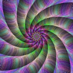 Naklejka nowoczesny sztuka fraktal spirala