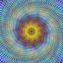 Plakat sztuka mandala spirala