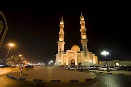 Naklejka meczet mężczyzna architektura noc islam