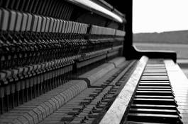 Naklejka stary wzór fortepian muzyka vintage