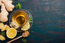 Naklejka witamina herbata świeży zdrowy