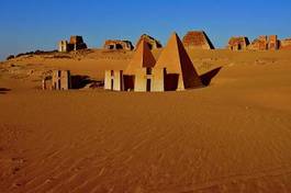 Plakat piramida egipt pustynia antyk