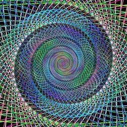 Naklejka sztuka fraktal abstrakcja spirala graficzny