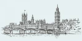 Plakat anglia londyn architektura europa bigben