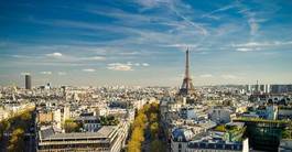 Plakat panorama francja wieża eifla