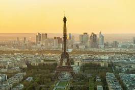Plakat panorama lato wieża francja