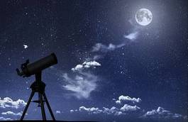 Naklejka planeta księżyc noc