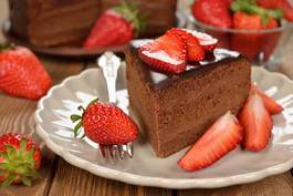 Fotoroleta czekolada owoc jedzenie deser