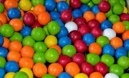 Naklejka dzieci piłka kolor wielokolorowe cukier