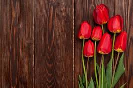 Plakat widok tulipan bukiet świeży