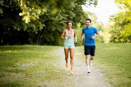 Plakat jogging ćwiczenie park fitness