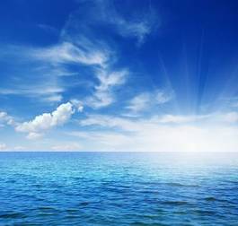 Plakat lato woda niebo fala piękny
