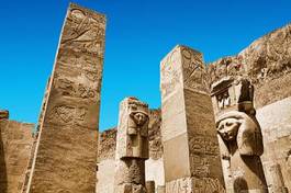 Plakat egipt statua stary sztuka architektura
