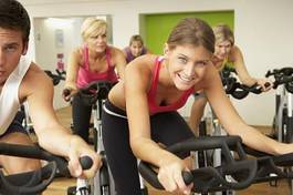 Naklejka kolarstwo zdrowy ludzie siłownia