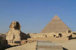 Plakat afryka egipt architektura piramida