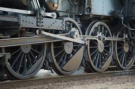 Plakat transport lokomotywa stary maszyny