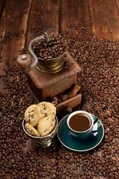 Obraz na płótnie ziarno filiżanka stary kawa