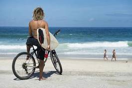 Plakat brazylia rower morze